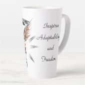 Native Hummingbird totem Latte mok (Rechterhoek)