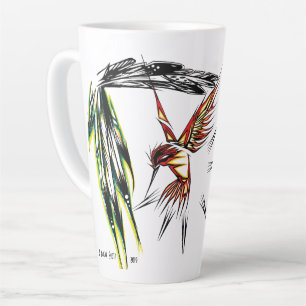 Native Hummingbird totem Latte mok