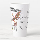 Native Hummingbird totem Latte mok (Voorkant)