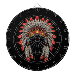 “Native Indian Chief Headdress” Dart Board Dartbord
