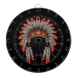 “Native Indian Chief Headdress” Dart Board Dartbord