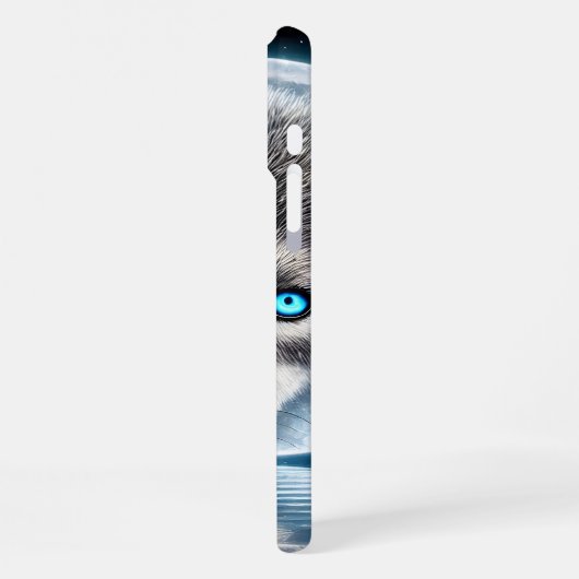 Native Indian en Wolf Reflectie Scene iPhone Hoesje (Linkerkant)