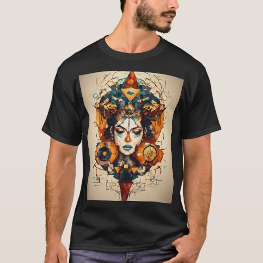 Native Ink: Linework Tattoo Kleding met Culturele T-shirt (Voorkant)