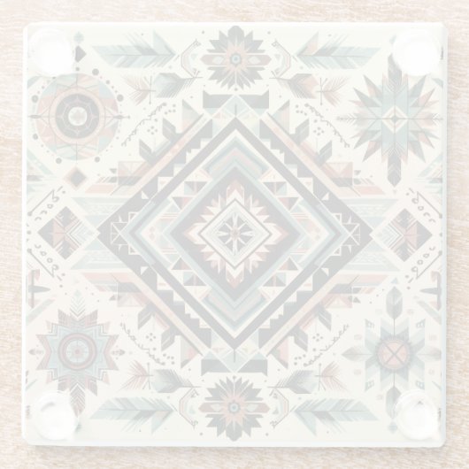 Native Inspiration  Glazen Onderzetter (Achterkant)