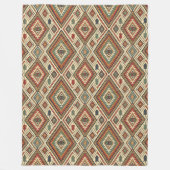 Native-Inspired Blanket Cozy Heritage koperblauw Fleece Deken (Voorkant)