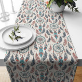 Native-Inspired Table Runner Dreamcatcher Print Lange Tafelloper