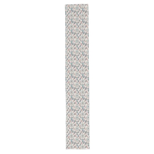 Native-Inspired Table Runner Dreamcatcher Print Lange Tafelloper (Voorkant)