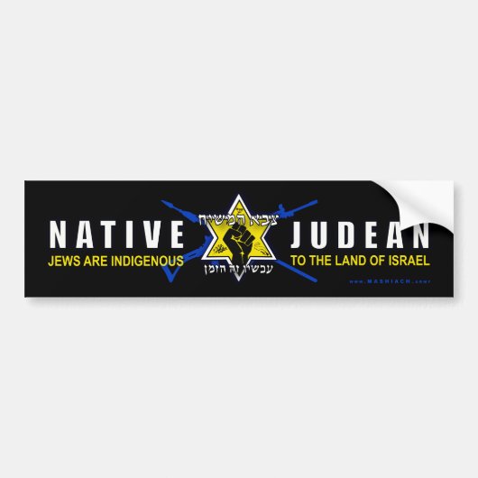 "Native Judean" Bumpersticker (Voorkant)
