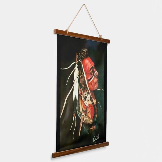 Native "Kaw" original art  Hangend Wandkleed (Gebogen)