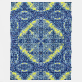 Native Lakota Sioux Tribal Eagle Medicine Mandala Fleece Deken