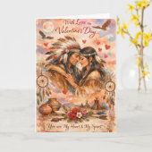 Native Love Valentijnsdagkaart Kaart (Gele Bloem)