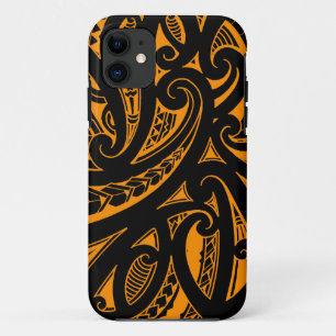 Native Maori-tattoo met heldere kleuren iPhone 11 Hoesje