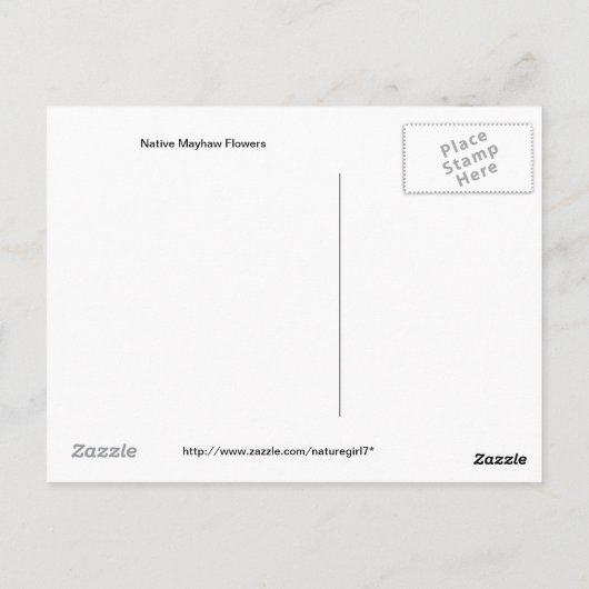 Native Mayhaw Flowers Briefkaart (Achterkant)