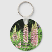 Native Minnesota Pink Lupine Sleutelhanger (Voorkant)