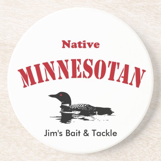 Native Minnesotan - Aangepast bericht Zandsteen Onderzetter (Voorkant)