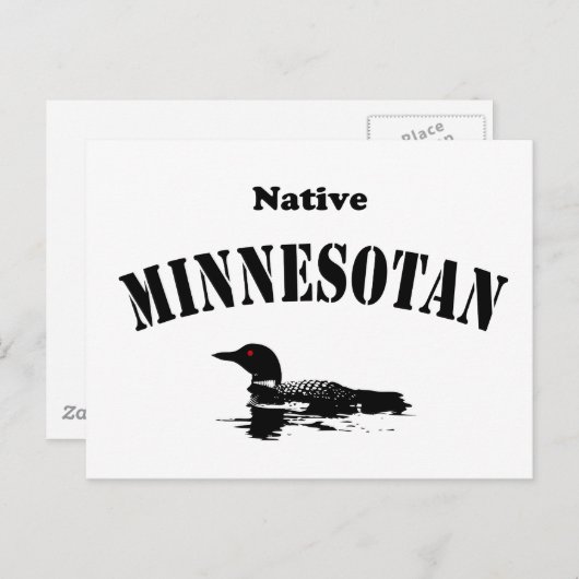 Native Minnesotan Briefkaart (Voorkant / Achterkant)