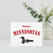Native Minnesotan Briefkaart (Staand voorkant)