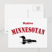 Native Minnesotan Briefkaart (Voorkant / Achterkant)
