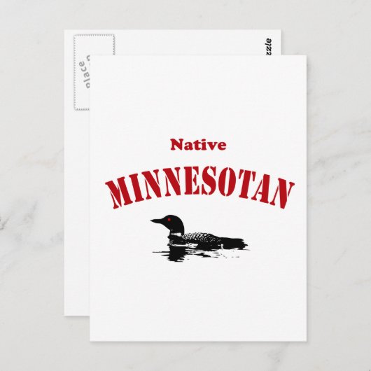 Native Minnesotan Briefkaart (Voorkant / Achterkant)