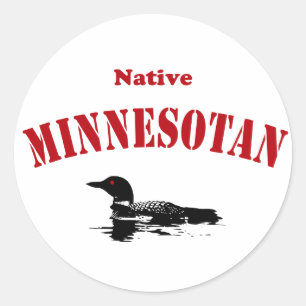 Native Minnesotan Ronde Sticker