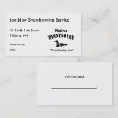 Native Minnesotan-Visitekaartjes Afsprakenkaartje (Voorkant / Achterkant)