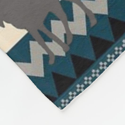 Native Moose Fleece Deken (Hoek)