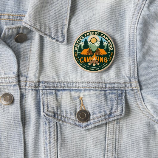 Native Mountain Camping Ronde Button 5,7 Cm (In situ)
