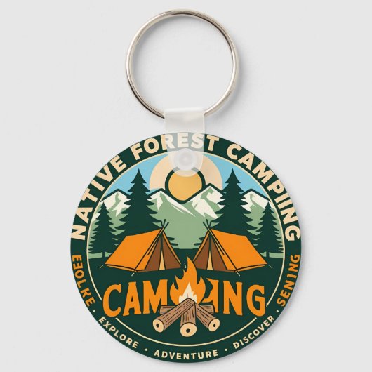Native Mountain Camping Sleutelhanger (Achterkant)