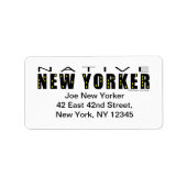 Native New Yorker Address Label (Voorkant)