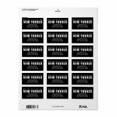 Native New Yorker Dark Address Label (Full Sheet)