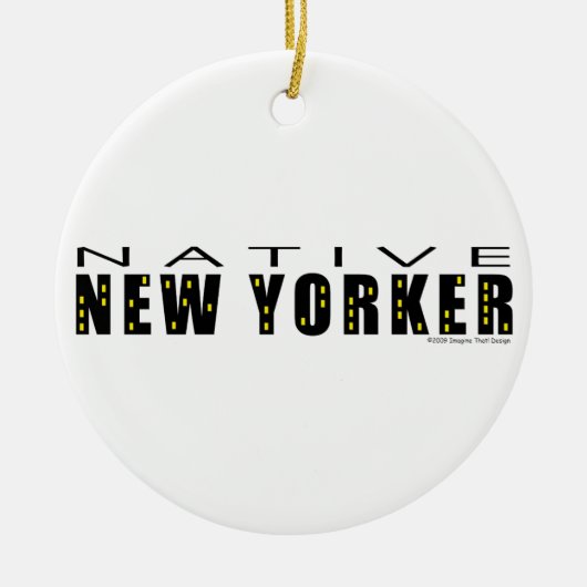 Native New Yorker Keramisch Ornament (Voorkant)