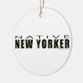 Native New Yorker Keramisch Ornament (Links)