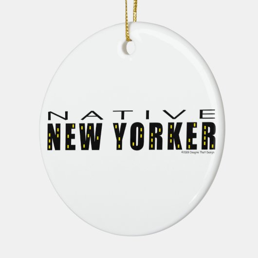 Native New Yorker Keramisch Ornament (Links)