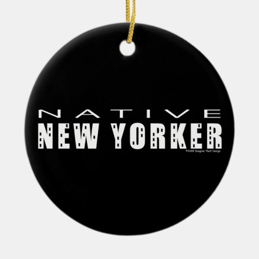 Native New Yorker Keramisch Ornament (Voorkant)