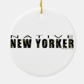 Native New Yorker Keramisch Ornament (Achterkant)