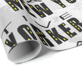 Native New Yorker Patroon Cadeaupapier (Rol Hoek)
