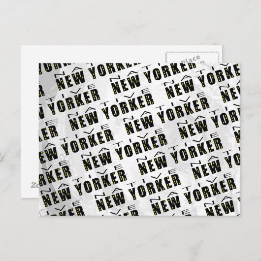 Native New Yorker Pattern Briefkaart (Voorkant / Achterkant)