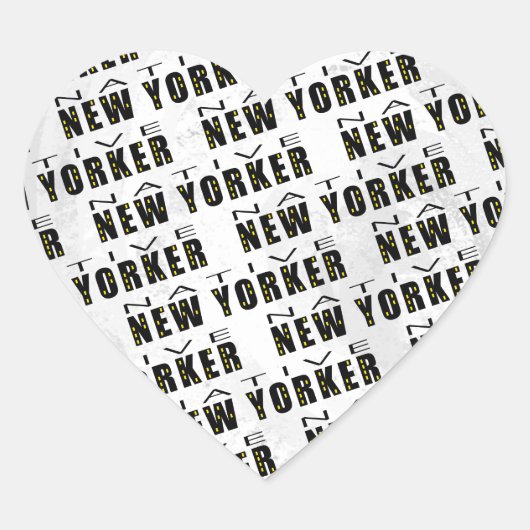 Native New Yorker Pattern Hart Sticker (Voorkant)
