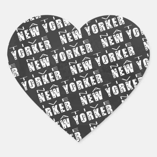 Native New Yorker Pattern Hart Sticker (Voorkant)