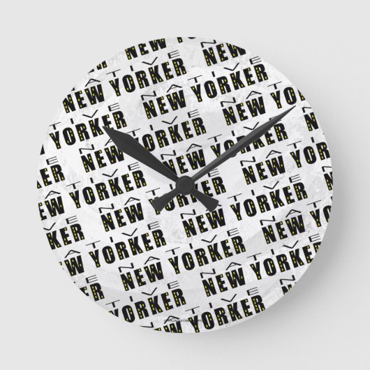 Native New Yorker Pattern Ronde Klok (Voorkant)