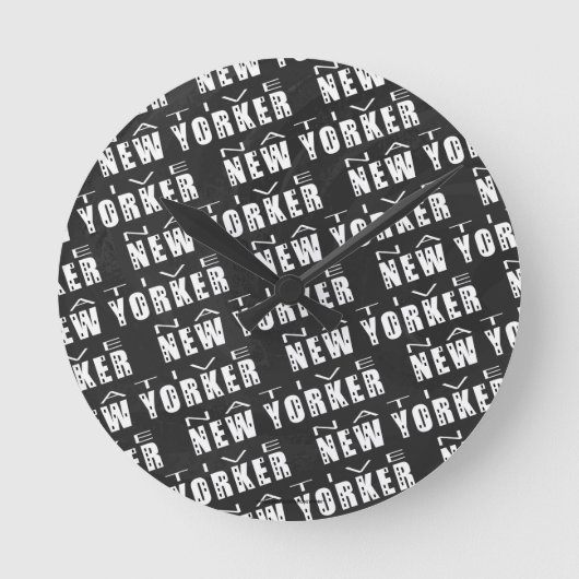 Native New Yorker Pattern Ronde Klok (Voorkant)