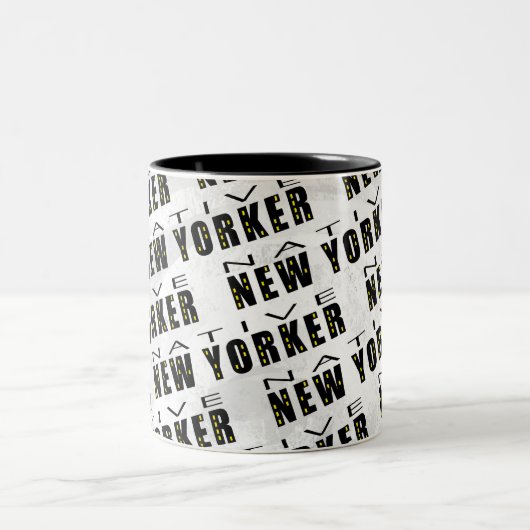 Native New Yorker Pattern Tweekleurige Koffiemok (Center)
