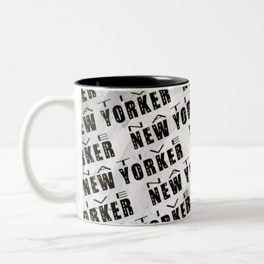 Native New Yorker Pattern Tweekleurige Koffiemok (Links)
