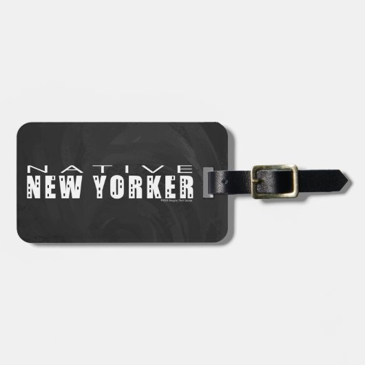 Native New Yorker zwart Bagagelabel (Voorkant horizontaal)