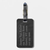 Native New Yorker zwart Bagagelabel (Achterkant verticaal)