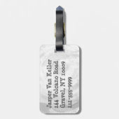 Native New Yorker zwart Bagagelabel (Achterkant verticaal)