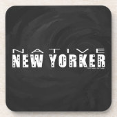 Native New Yorker zwart Drankjes Onderzetter (Voorkant)