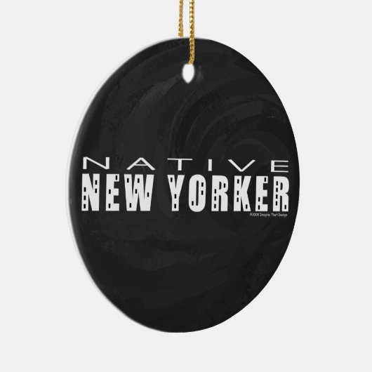 Native New Yorker zwart Keramisch Ornament (Rechts)