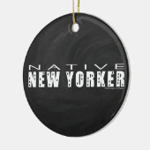 Native New Yorker zwart Keramisch Ornament (Links)