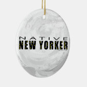 Native New Yorker zwart Keramisch Ornament (Rechts)